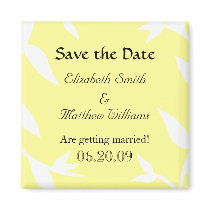 Save the Date Yellow Vines Magnet by indolilly Save the Date Yellow Vines Magnet