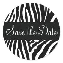 Save the Date Zebra Envelope Sticker Seal by hummingbirdcake Save the Date Zebra Envelope Sticker Seal