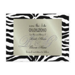 Save the Date, zebra + monogram postcards