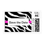 Save the Date Zebra Postage stamp