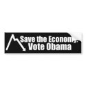 Save the Economy, Vote Obama bumper stickers