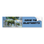 SAVE THE ELEPHANT BUMBER STICKER BUMPER STICKERS