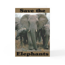 Save the Elephants Greeting Card