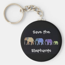 Save the Elephants Keychain