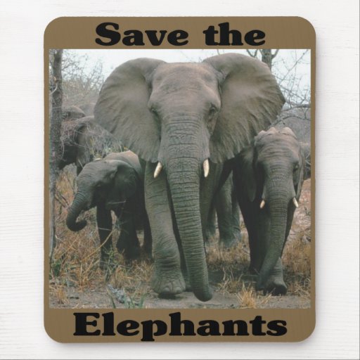 Save the Elephants Mouse Pad