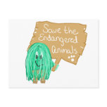 save the endanged animals post card