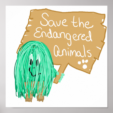 save the endanged animals poster