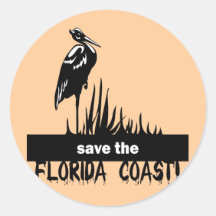 Save the Florida Coast Round Sticker