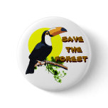 Save the Forest - Toucan buttons