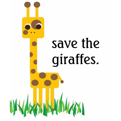 save the giraffes shirts by jennilynnx