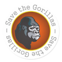Save the Gorillas Sticker