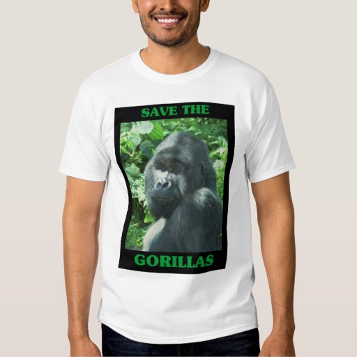 Save the Gorillas TShirt Zazzle