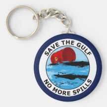 SAVE THE GULF - NO MORE SPILLS KEYCHAINS