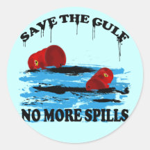 SAVE THE GULF NO MORE SPILLS STICKERS