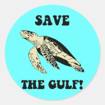 Save the Gulf Round Sticker
