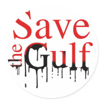 SAVE THE GULF ROUND STICKERS