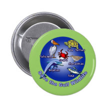 Save the Gulf Wildlife Tshirts Button