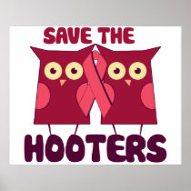 Save the Hooters Breast Cancer Awareness Posters