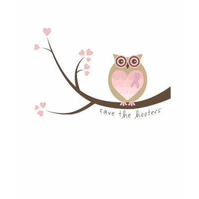 Save the Hooters Owl Pink Ribbon T-Shirt
