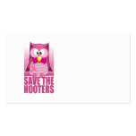 Save The Hooters Pink Business Card Templates