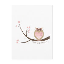 Save the Hooters Postcard by provencegifts Save the Hooters Postcard