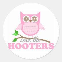 Save the Hooters Round Sticker