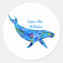 Save the Humpback Whale Stickers