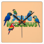 Save the Macaws Wall Clock