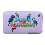 Save the Macaws Case-Mate iPhone 3G/3GS Barely There Case