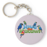 Save the Macaws Basic Keychain