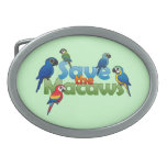 Save the Macaws Belt Buckle