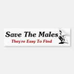 Save The Males - Seated Bumper Stickers
