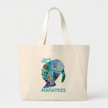Save The Manatee Canvas Bag