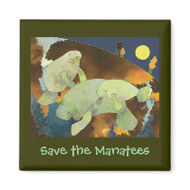 Save the Manatee magnet by daphne1024 Save the Manatee magnet