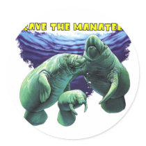 Save the Manatees stickers by CyberGenie Save the Manatees stickers