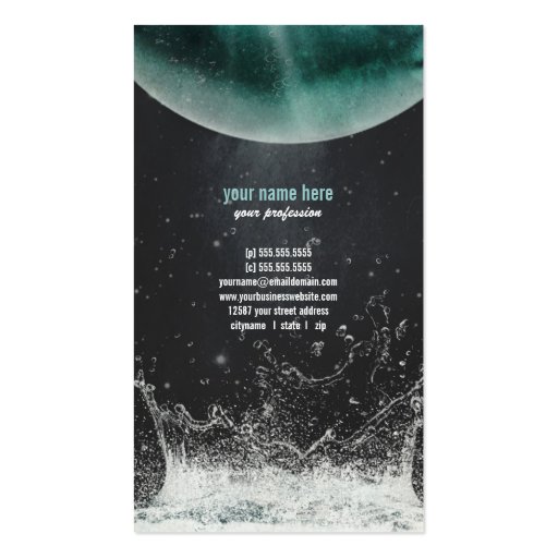 Save the nature business card templates (back side)