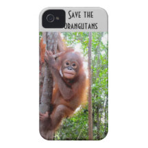 Save the Orangutans orphan Uttuh iPhone 4 Case-Mate Cases