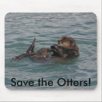 Save the otters Mousepad