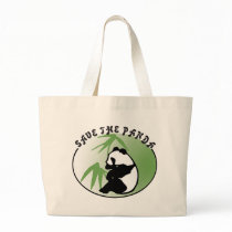 Save the Panda Bear Canvas Bag