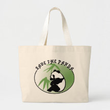 Save the Panda Bear Canvas Bag
