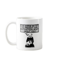 Save the Panda mugs by Femfatal Save the Panda mugs