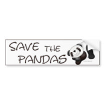 Save The Pandas Bumper Sticker bumper stickers by JenniesDesigns Save The Pandas Bumper Sticker bumper stickers