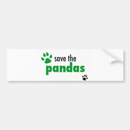 Save The Pandas Bumper Stickers