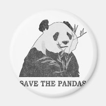 Save the Pandas Magnet