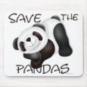Save The Pandas Mousepad by JenniesDesigns Save The Pandas Mousepad