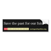 Save the past for our future bumper sticker