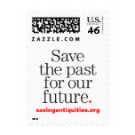 Save the past for our future stamp stamps