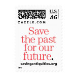 Save the past for our future stamp (red)