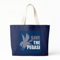 Save the Pegasi Mythical Flying Horse Tote Bags