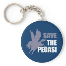 Save the Pegasi Mythical Flying Horse Keychain